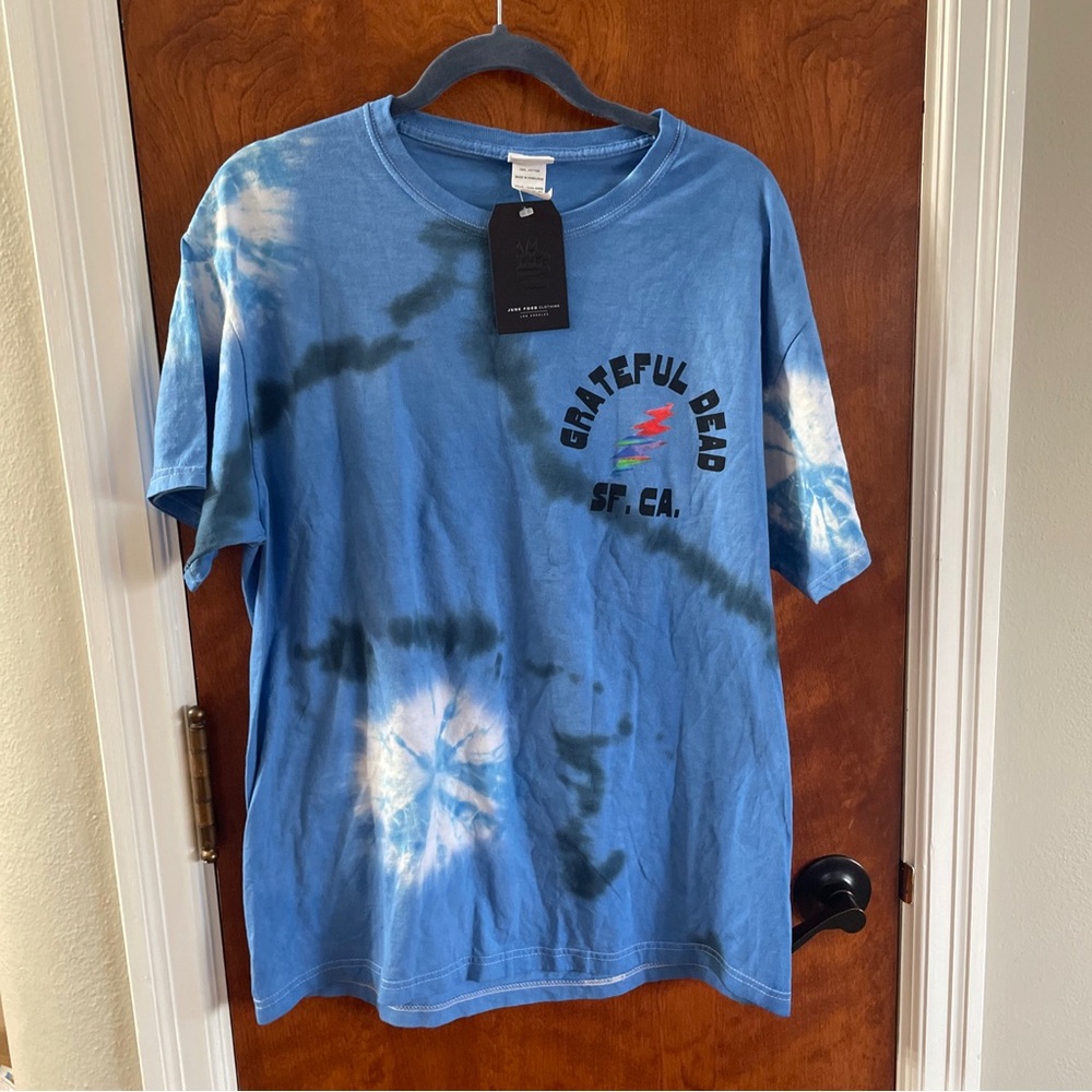 Grateful Dead Blue Tie-Dye T-Shirt. Medium men’s. Junk Food Clothing